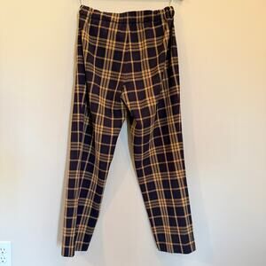 Aritzia Wilfred Darontal Yellow & Plum Plaid Pants Size Small